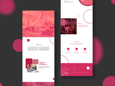 Landing page Business black brand design business design graphic design landing page design pink ui ux web