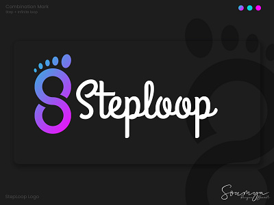 Steploop branding design flat graphic design icon illustrator logo logo design logodesign logos loop minimal step typography ui