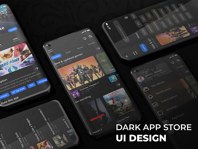 Dark App Store UI Design