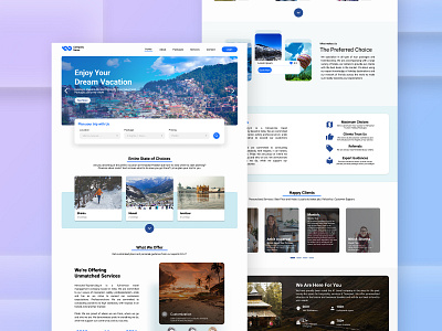 Enjoy Your Dream Vacation branding design graphic design minimal travel website ui ux web ui website design