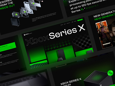 XBOX Series X Concept Webpage 2023 branding design design trend figma flat graphic design minimal series x ui uiux ux web design webpage website design xbox