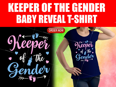 Keeper Of The Gender baby reveal T- Shirt Design