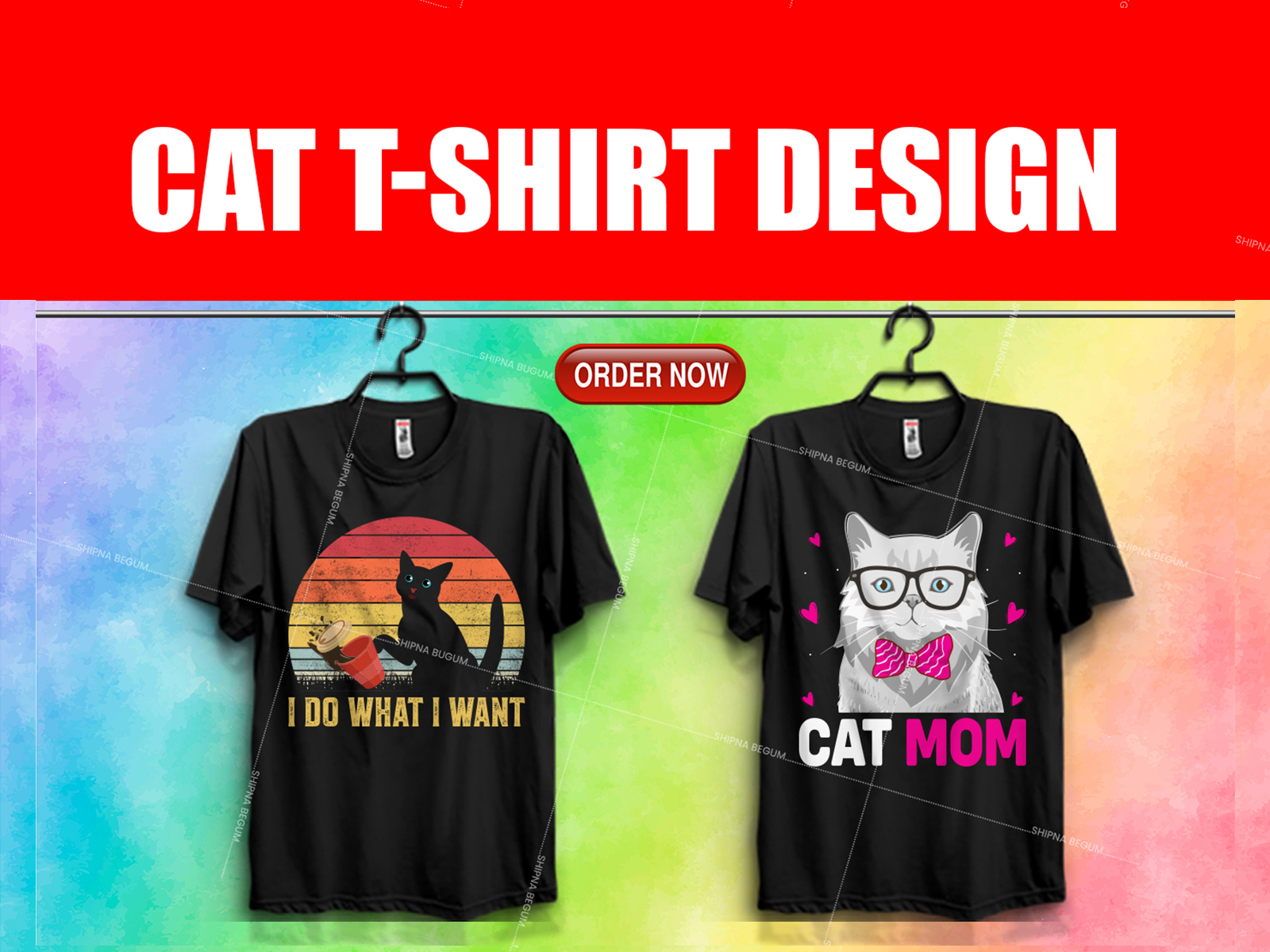 Cat T-SHIRT DESIGN by Shipna Begum on Dribbble