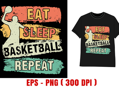 Basketball Vintage T-Shirt Design