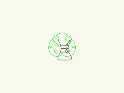 Coffee & Plants chemex coffee icon illustration line work minimal plants