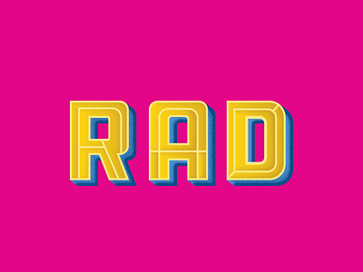 Rad font lettering rad type