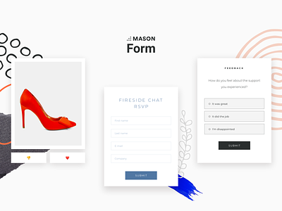FORM - Front-end Feature Kit from Mason feedback form form minimal poll rsvp ui kit voting white