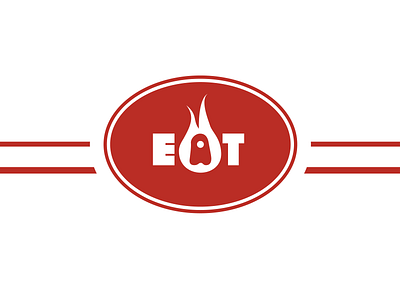 EAT branding dailylogochallenge design fire logo meat restaurant