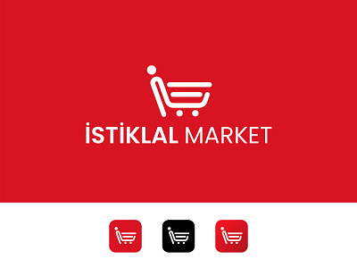 İstiklal Market Logo Design letter design logo market supermarket typograpy
