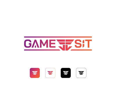 Game Sit Logo Design game koltuk logo monogram oyuncu logo typograpy