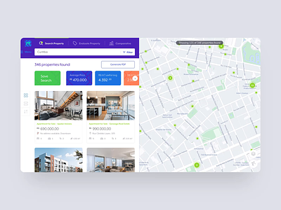 Property Details Transition | Property Search and Evaluation PWA 3d animation apartment app interation map product design property pwa real estate realtor search transition ui ui design ux ux design web design