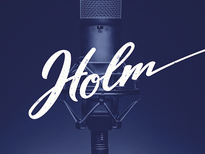 Holm Branding (And First Post on Dribbble!) artist blue classic holm mic music production rb singer