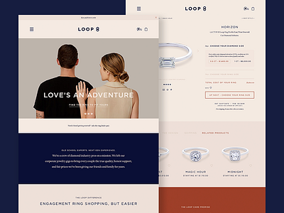 Loop Website clean design digital engagement loop minimal rings startup team ui ux web wedding