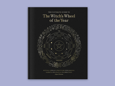 Book cover + interior layout design book design design illustration layout lunar magic moon mythology nature pagan rituals seasons typography witches