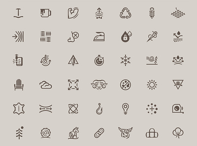 Duluth Trading Co. Icon Set apparel design graphic icons outdoor industry print vector