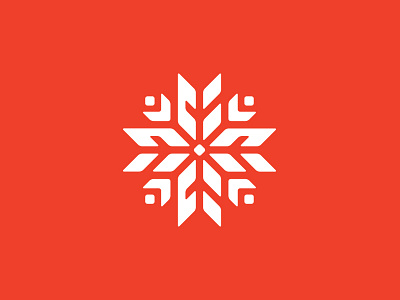Almost Winter concept heritage identity logo snowflake