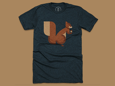 Nut Up acorn cotton bureau fall geometric screenprint squirrel t shirt