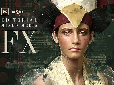 Editorial Mixed Media FX Photoshop Add-On