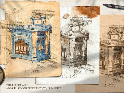 Da Vinci Sketch Photoshop Action da vinci davinci sketch sketchapp sketchbook sketches sketching