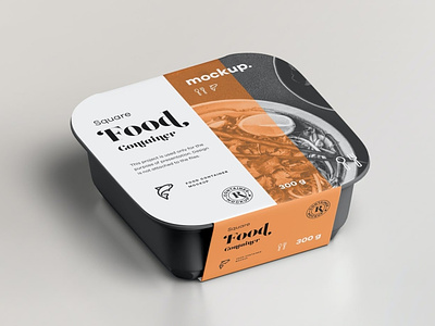 Square Food Container Mock-up