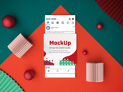 Facebook Top view Screen Mockups