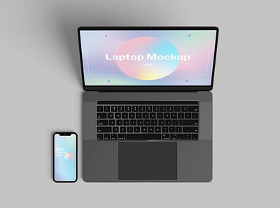 Laptop & Smartphone Mockup abstract clean device display laptop mac macbook mockup phone phone mockup presentation realistic simple smartphone theme ui ux web webpage website