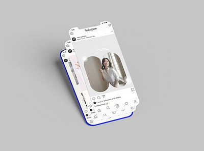 Phone Screen / UI / Instagram Mockup abstract clean device display laptop mac macbook mockup phone phone mockup presentation realistic simple smartphone theme ui ux web webpage website