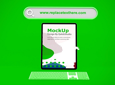iPad Website Mockup abstract clean design device display illustration laptop mac mockup phone phone mockup presentation realistic simple smartphone ui ux web webpage website
