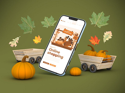 Thanksgiving iPhone 13 Mockups abstract apple clean device display ios iphone iphone 13 mockup phone phone mockup presentation realistic screen simple smartphone thanksgiving theme ui ux