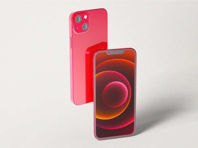 Red iPhone 13 Mockup by Creative Sandra on Dribbble