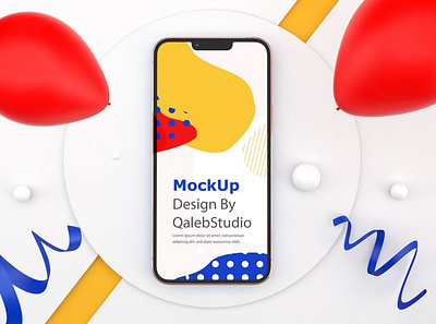 iPhone 13 Celebration Mockups abstract apple celebration clean device display ios iphone iphone 13 mockup phone phone mockup presentation realistic simple smartphone theme ui ux web