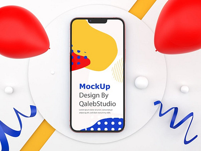 iPhone 13 Celebration Mockups abstract apple celebration clean device display ios iphone iphone 13 mockup phone phone mockup presentation realistic simple smartphone theme ui ux web