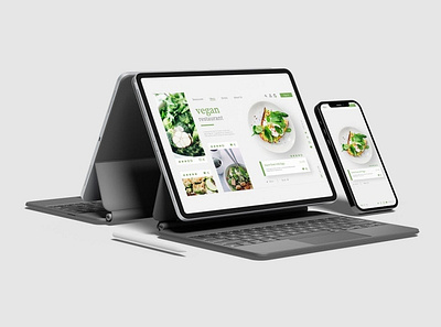 iPad Pro with iPhone 12 Pro Mockup abstract apple clean design device display ipad pro iphone iphone 12 iphone 12 pro laptop mac macbook mockup phone phone mockup presentation realistic simple smartphone