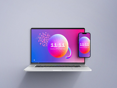 MacBook Pro with iPhone 13 Pro Mockups abstract clean device display iphone iphone 13 iphone 13 pro laptop mac macbook macbook pro mockup phone phone mockup realistic simple smartphone ui ux web