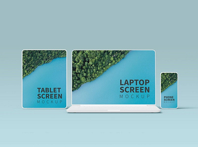 Devices Screen Mockup Clay Style abstract clay clean design device display laptop mac macbook mockup phone phone mockup presentation realistic screen simple smartphone tablet ui ux