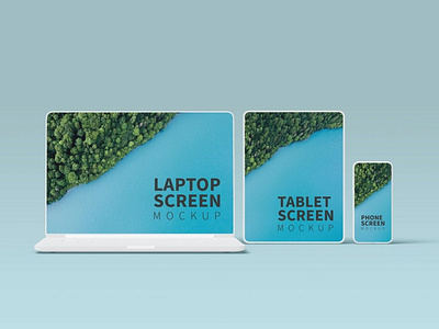 Devices Screen Mockup Clay Style