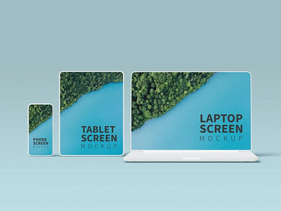 Devices Screen Mockup Clay Style