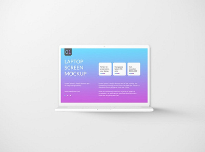 Unicolor Laptop Mockup abstract app clean color development device display laptop mac macbook mockup mockups presentation realistic simple smartphone theme ui unicolor ux