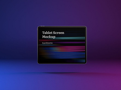 Neon iPad Pro Screen Mockup abstract app apple application clean design device display interface ipad mockup neon pro realistic screen showcase simple tablet ui web