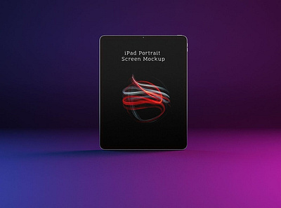 Neon iPad Pro Portrait Screen Mockup abstract app apple application clean design device display interface ipad ipad pro mockup neon portrait realistic screen simple ui ux web