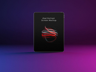 Neon iPad Pro Portrait Screen Mockup