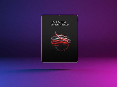 Neon iPad Pro Portrait Screen Mockup abstract app apple application clean device display interface ipad ipad pro mockup neon portrait pro realistic screen simple ui ux web