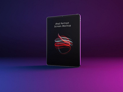 Neon iPad Pro Portrait Screen Mockup