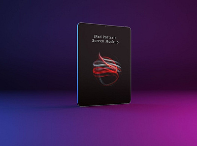 Neon iPad Pro Portrait Screen Mockup abstract app apple application clean device display interface ipad ipad pro mockup neon portrait pro realistic screen simple ui ux web