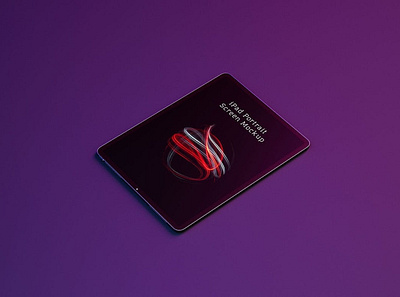 Neon iPad Pro Portrait Screen Mockup abstract app apple application clean device display interface ipad ipad pro mockup neon portrait pro realistic screen simple ui ux web