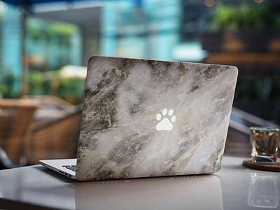 MacBook Skin Mock-Up abstract attractive backcover clean cover decal design device display logo macbook mockup presentation product protective simple skin skins sticker vinyl