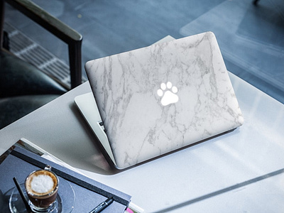 MacBook Skin Mock-Up abstract attractive backcover clean cover decal device display logo macbook mockup presentation product protective realistic simple skin skins sticker vinyl
