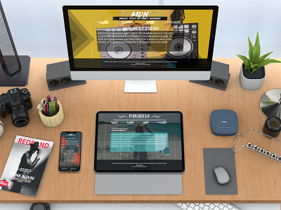 Multi Devices Mockups abstract clean design device display laptop mac macbook mockup multi device phone phone mockup presentation realistic responsive simple smartphone theme ui ux