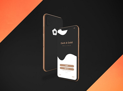 Gold & Dark iPhone Mockups abstract apple application clean dark design device display gold golden ios mockup phone phone mockup presentation realistic simple smartphone theme web