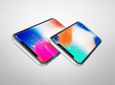 Phone Realistic Mockups abstract app application clean design device display iphone x mockup phone phone mockup phone x photorealistic presentation realistic screen showcase simple smartphone ui